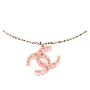 ❌SOLD!!❌ Chanel Pink Resin & Strass Necklace
